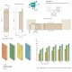3D ADJUSTABLE CONCEALED DOOR HINGE 134x24 / NICKEL